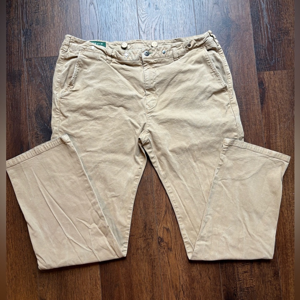 Orvis Pants Khaki Men's Size 38x32 With Suspender Buttons